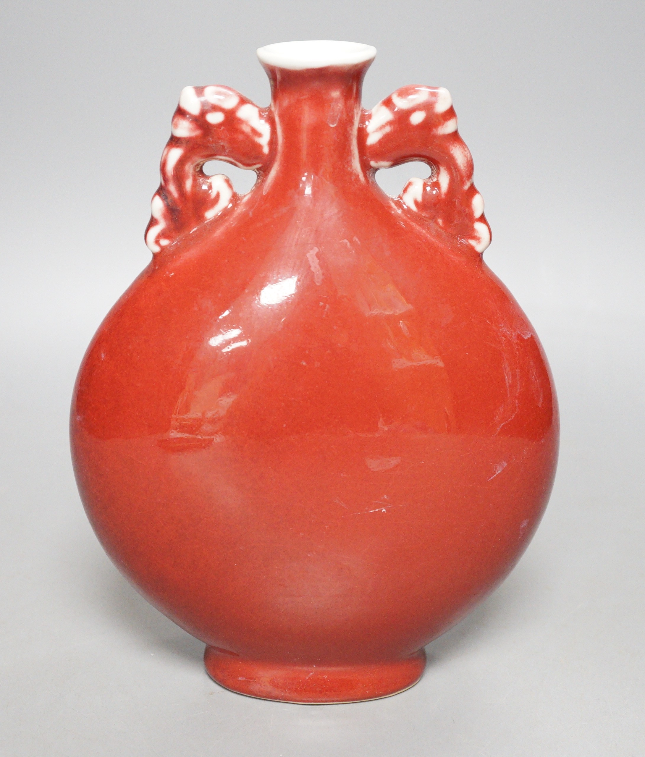 A Chinese sang de boeuf moonflask, 20.5cm